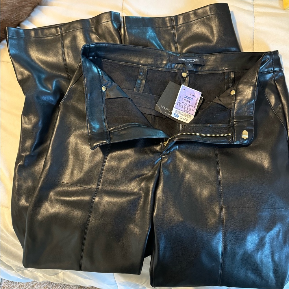 NEVER BEEN WORN Black Leather Pants